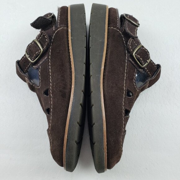 Vintage Leather Craft Chunky Fisherman Sandal Womens 10 Brown Platform Y2K 90s - Picture 5 of 16